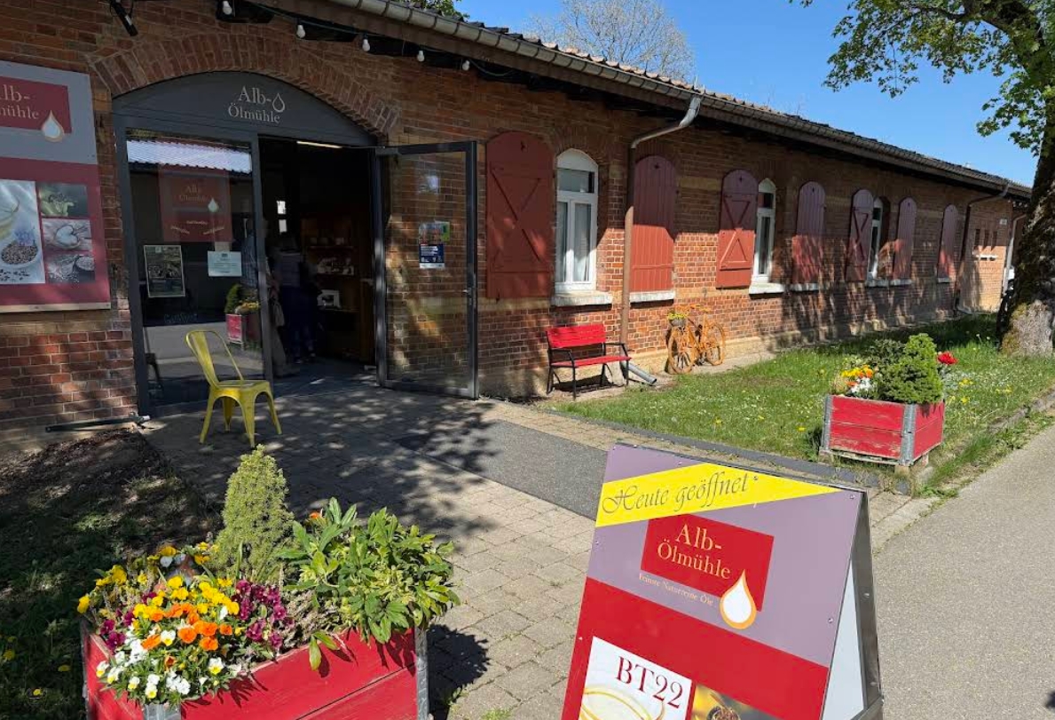 Alb-Ölmühle Albgut Münsingen Eingang Schwäbische Alb Manufaktur