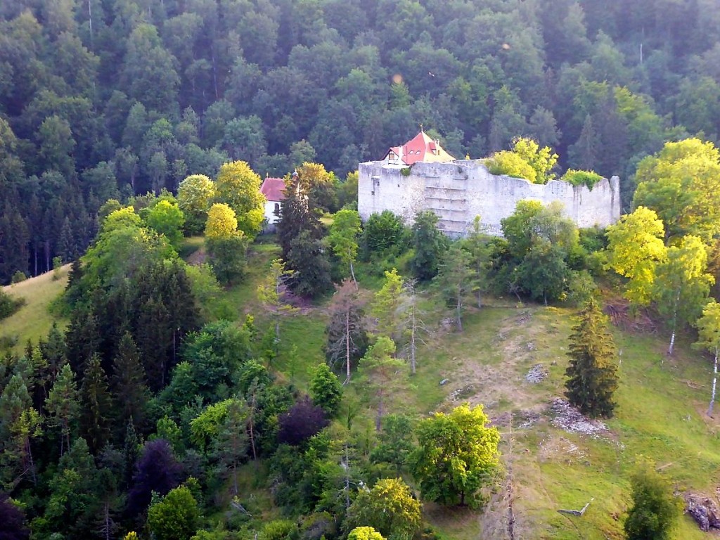 Ausblick auf die Burg Niedergundelfingen