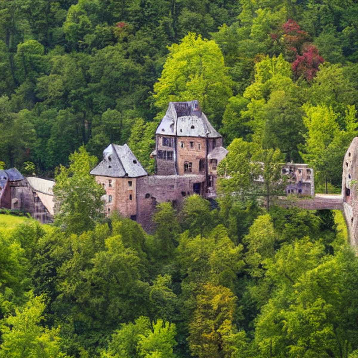 Rekonstruktion der historischen Burg Diepoldsburg / Rauber