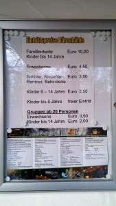 Eintrittspreise zur Bärenhöhle