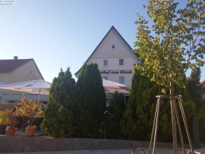 Terasse des Hotel Hirsch bei Münsingen