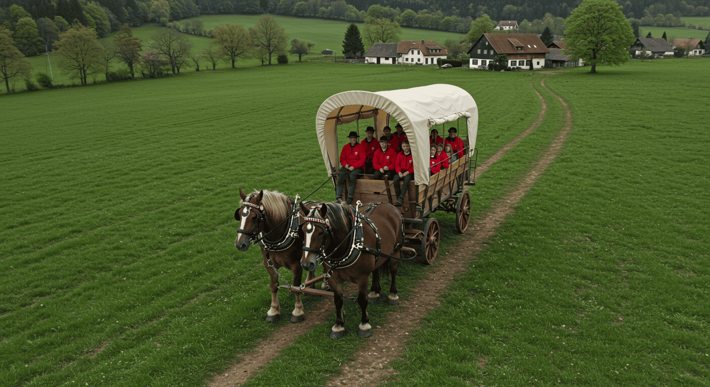 Malerische Kutschfahrt durch das UNESCO Biosphärengebiet Schwäbische Alb