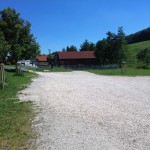 Der Parkplatz für Besucher